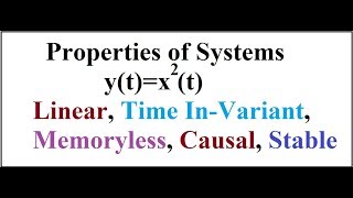 Properties Of Systems  Example 1 [upl. by Swithbert160]