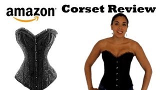 Amazoncom Black Floral Tapestry SteelBoned Corset Review  Lucys Corsetry [upl. by Ieluuk]