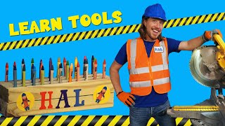 Tools for Kids  Handyman Hal builds a Crayon Holder  Learn Tool Names [upl. by Pachton465]