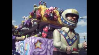 29 Dinos WorkShop  Mardi Gras 2017 Krewe of Terreaneans parade Houma La Feb 26 2017 [upl. by Hance]