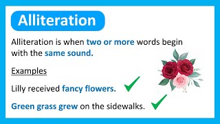 What is ALLITERATION  Learn with Examples [upl. by Aicyle415]