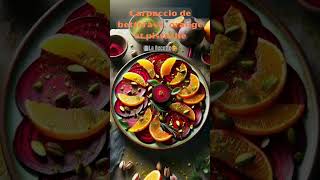 🥗 Savourez un carpaccio de betterave frais et coloré un délice  🍊 carpacciobetterave [upl. by Emersen]