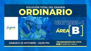 ✅Solucionario examen de admisión UNT 2023  I  modalidad ORDINARIO  área B [upl. by Eenahs]