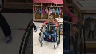 First time using a standing frame cerebralpalsy stander shorts [upl. by Atsylak225]