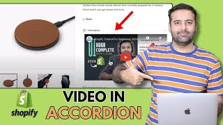 How To Add Video Inside Collapsible Accordion  Product Description Shopify [upl. by Gettings]