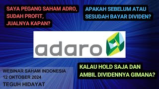 Saya Pegang Saham ADRO Jualnya Kapan [upl. by Hajan]