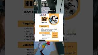 jobfairjakartanLOKERBOX  TEAM LEADER [upl. by Irac616]