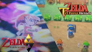 The Legend of Zelda A Link Between WorldsTriforce Heroes Merging Triforces Heroes [upl. by Sivahc]