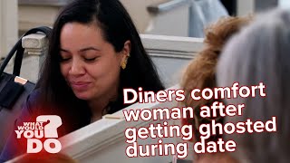 Diners comfort woman after getting ghosted during date [upl. by Meraree]