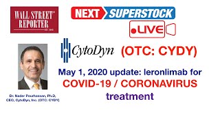 CytoDyn CYDY leronlimab for COVID19 coronavirus treatment NEXT SUPER STOCK livestream 51 2020 [upl. by Berkley]