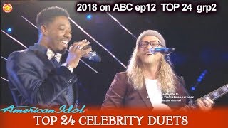 Marcio Donaldson and Allen Stone Duet “ Whats Going On” Top 24 Celebrity Duets American Idol 2018 [upl. by Aekin]