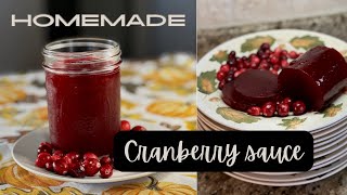 EASY Homemade JELLIED Cranberry Sauce  Canning Safe Recipe for Thanksgiving recipe thanksgiving [upl. by Liagiba303]