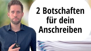 Zwei Botschaften im Anschreiben überzeugen Personaler amp Hiring Manager [upl. by Lucais896]