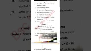 Msc 1st Sem Botany Microbiology Paper 2023 [upl. by Ahsyia]