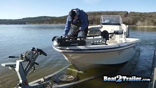 How To Launch your Boat By Yourself  1 person Boat Launch  Boat2Trailer  Ramp N Clamp [upl. by Ailuy]