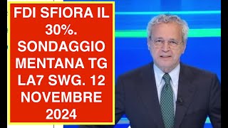 FDI SFIORA IL 30 SONDAGGIO MENTANA TG LA7 SWG 12 NOVEMBRE 2024 [upl. by Nidorf]