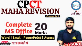 CPCT Maha Revision  MS Office  Excel amp PowerPoint  P2  CPCT 1 Shot  Concepts  PYQs  CPCT 2024 [upl. by Aldred]