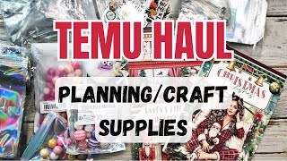 TEMU HAUL  PLANNER amp CRAFT SUPPLIES [upl. by Akimas72]