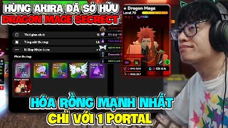 HÙNG AKIRA VÀ HÀNH TRÌNH SỞ HỮU NÂNG CẤP SECRECT DRAGON MAGE MẠNH NHẤT ANIME DEFENDER CHỈ 1 PORTAL [upl. by Enak359]