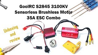 GoolRC S2845 3100KV sensorless Brushless motor plus 35A ESC combo [upl. by Juditha]