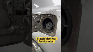 Detailing a SUPER MOLDY Fuel door 🤮🤮🤮 shorts autodetailing [upl. by Anisirhc]