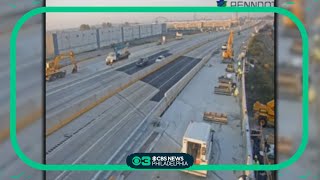 Traffic will shift from temporary roadway to permanent stretch on I95 in Philadelphia [upl. by Nhoj933]