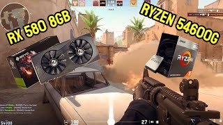 RX580 8gb 2048 sp  RYZEN 54600g TEST en VIDEOJUEGOS 😱💻🎮 [upl. by Lusar]