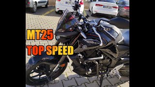 2020 YAMAHA MT25 Top Speed [upl. by Honig]