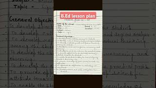 BEd lesson plan on the topic light  science student in english [upl. by Arbed]