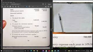 Intermediate Accounting 2  Chapter 3 Warranty Liability Tagalog [upl. by Aitnauq]