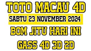 PREDIKSI TOTO MACAU HARI INI SABTU 23 NOVEMBER 2024  BOCORAN TOTO MACAU 4D  RUMUS JITU TOTOMACAU [upl. by Swinton]