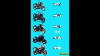 Which MT of Yamaha Sounds Better mt15 mt03 mt07 mt09 mt10 yamaha edit motos exhaustsound [upl. by Jodie]