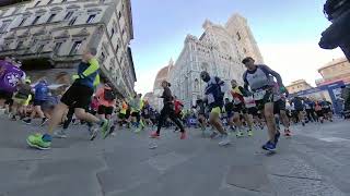 Firenze Maraton 2023  START  Panoramic view from 360 camera [upl. by Dyann]