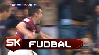 Čudesan Gol iz Voleja Džona Mekgina  Aston Vila  Šefild Venzdej  SPORT KLUB Fudbal [upl. by Parhe]