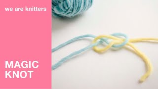 Knitting tutorial  How to join yarn with an invisible magic knot  WAK [upl. by Annaihs]