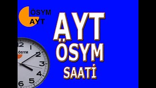 REKLAMSIZ AYT ÖSYM SAATİ 180 DAKİKA kpss yks tyt ales dgs ösym saati ösymsaati [upl. by Wentworth]