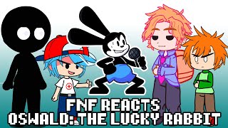 Friday Night Funkin reacts to Oswald The Lucky Rabbit Week  xKochanx  FNF REACTS  GACHA [upl. by Nyrehtac735]