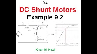 Shunt DC Motor  Example 92  EM 942EnglishChapman [upl. by Nodroj771]