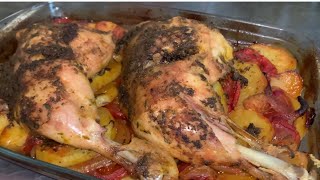 Cuisses de poulet aux légumes au four recette rapide et économique [upl. by Reitman]