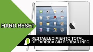 IPAD Restablecimiento de fabrica sin borrar informacion [upl. by Kora]