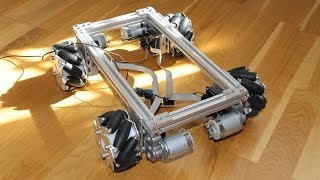 Mecanum wheel robot base  track stability test [upl. by Mari913]