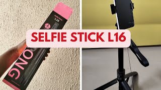 How to assemble a L16 selfie  stick tripod amp phone holder unboxing [upl. by Ivah]