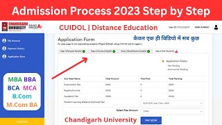 Chandigarh University Admission Process 2023 Step by Step  Distance Education  CU IDOL [upl. by Godwin]