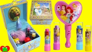 Disney Princess Cinderella Music Box Lip Balms and Surprises [upl. by Newcomb]