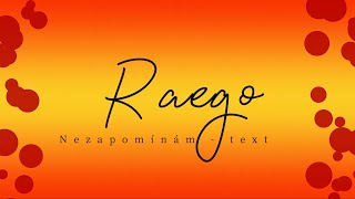 Raego  NEZAPOMĂŤNĂM TextLyrics [upl. by Damita]