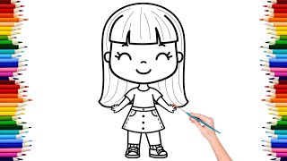 Lets colour a Little girl 👧 Splash and Spill  Story for kids [upl. by Wilkie809]