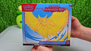 Opening Pokemon Paradox Rift ETB  Elite Trainer Box  Roaring Moon  Pokemon Cards and Chill [upl. by Bronnie]