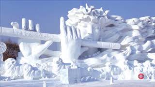 Snow and Ice Festival in the World  Harbin International Ice and Snow Sculpture Festival [upl. by Eniladam]