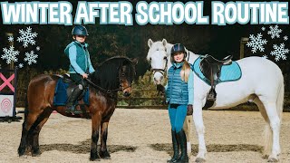 WINTER AFTER SCHOOL ROUTINE WITH THE PONIES [upl. by Leugar]