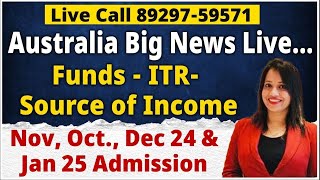 Live Call 8929759571 Australia  Big News Live Funds  ITR Source of Income [upl. by Leviram]